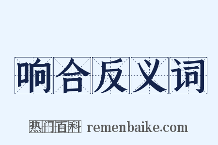 响合反义词是什么意思的图片